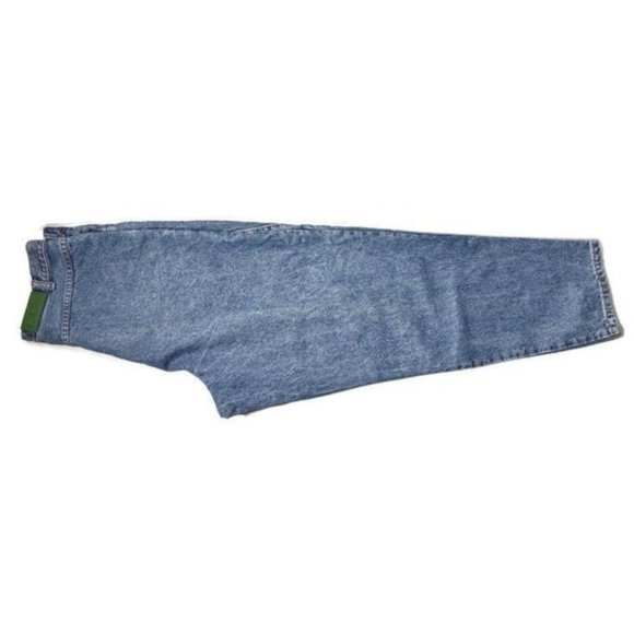 Vintage Indigo Mom Jeans Seattle Blues 20 W / 34 High Waist No Back Pockets Paci - Picture 3 of 10